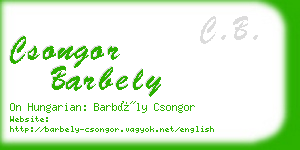 csongor barbely business card
